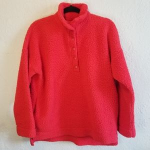 Aerie Cloud Sherpa Snap Oversized Pullover